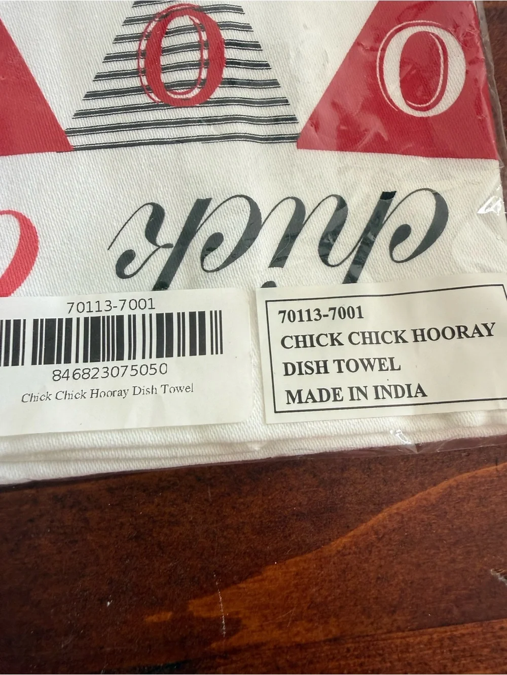NWT MacKenzie-Childs Chick Chick Hooray Kitchen Tea Towel